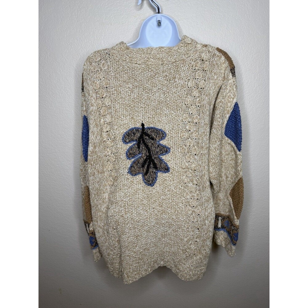 Sigrid Olsen Hand Knit Sweater Sz l large Long Sleeve Hand Knit Colorful Silk - Picture 9 of 12